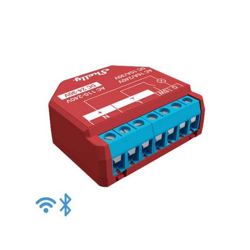 Shelly Plus 1PM - Smart Relay 16A  AC/DC WiFi/BT + PM