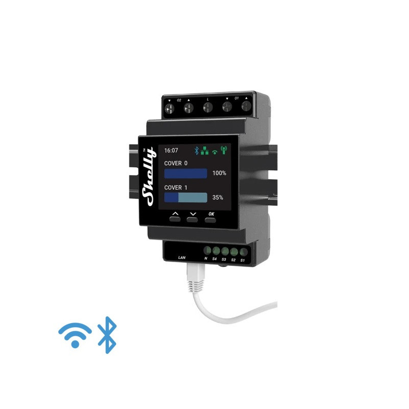 Shelly Pro Dual Cover/Shutter PM-Controllo PRO tapparell +PM