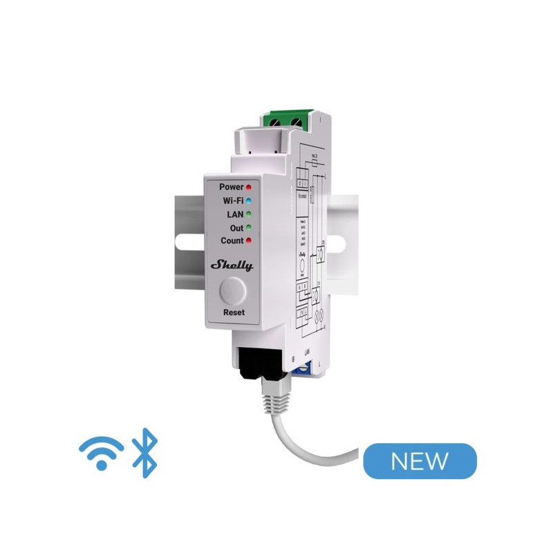 Shelly Pro EM 50A - Contatore energ. intel. DIN + 2 pinze50A