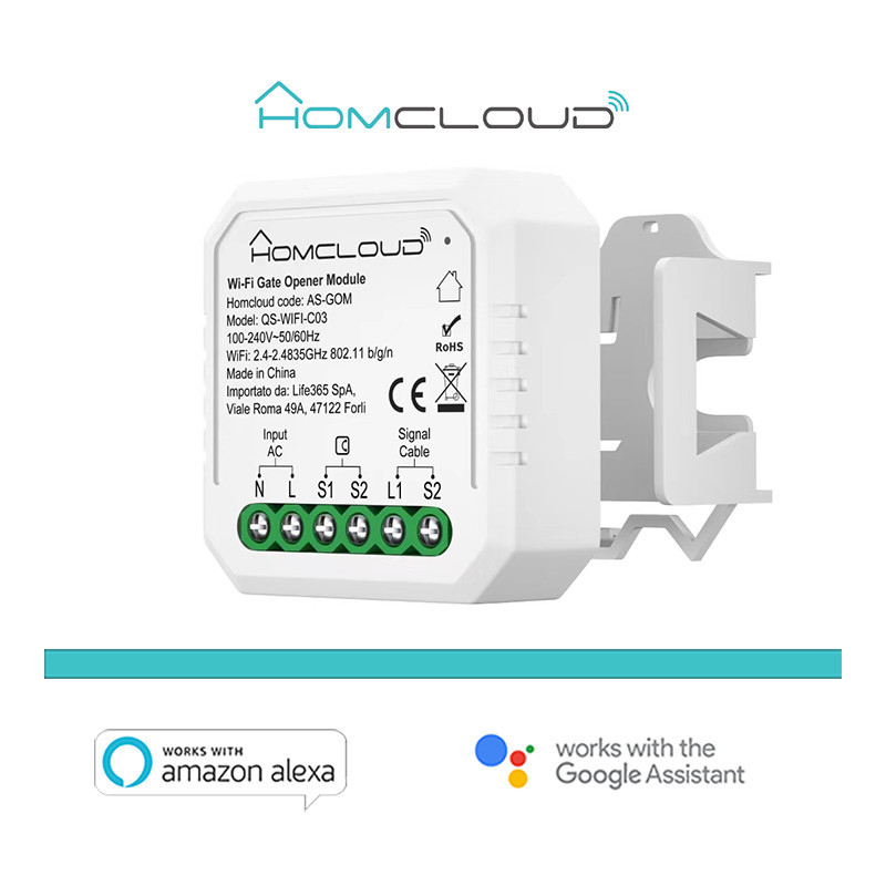Modulo Cancelli/Garage ed Elettroserrature Wi-Fi 1CH incasso