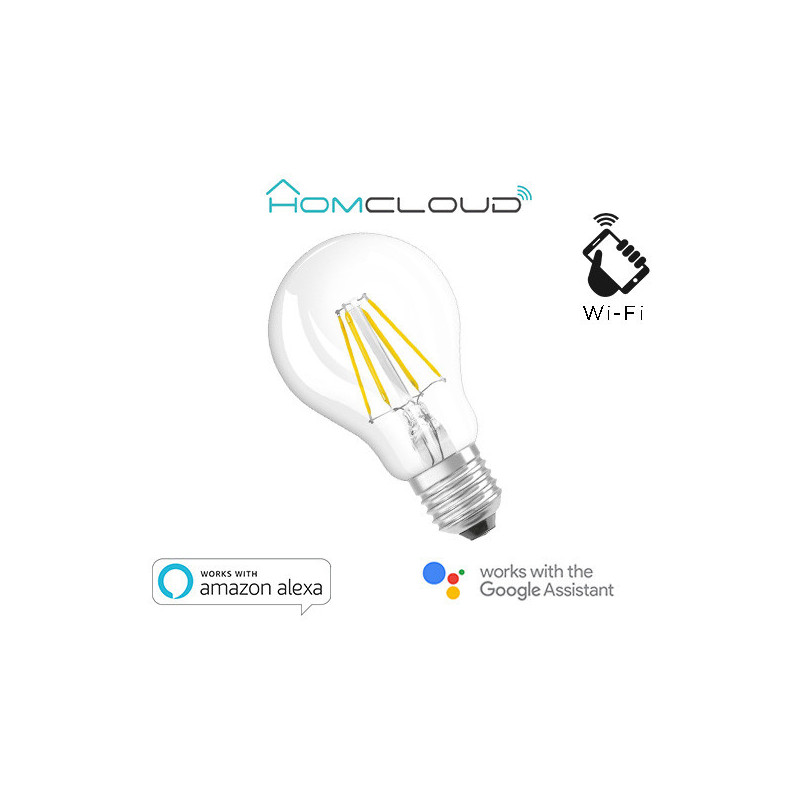 Lampadina Wi-Fi a filamento Bianco CCT dimm